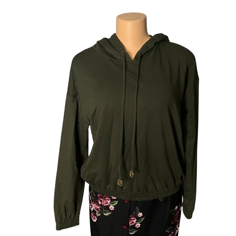 Michael Kors Dark Green Hoodie Sweatshirt Size M